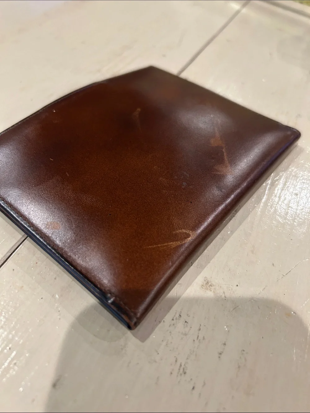 Bosca Brown Leather Card & Passport Holder with Snap